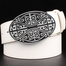 Load image into Gallery viewer, Deri celtic knot metal tokalı geometri örgülü kadın kot kemer