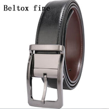 Load image into Gallery viewer, Men's Genuine Leather Dress Belt, Reversible Belt for /Brown and Black