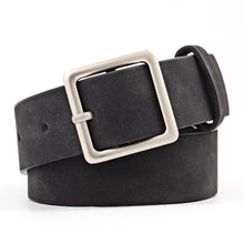 Load image into Gallery viewer, New design black red white wide leather women belt