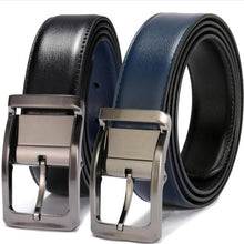 Load image into Gallery viewer, Men's Genuine Leather Dress Belt, Reversible Belt for /Brown and Black