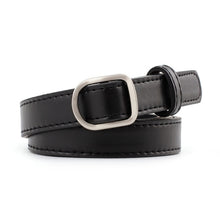Load image into Gallery viewer, OLOME Black Red Double Round Buckle Women Belt