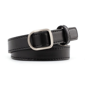 OLOME Black Red Double Round Buckle Women Belt