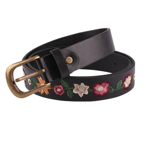 floral decoration trendy woman belt