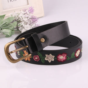 floral decoration trendy woman belt