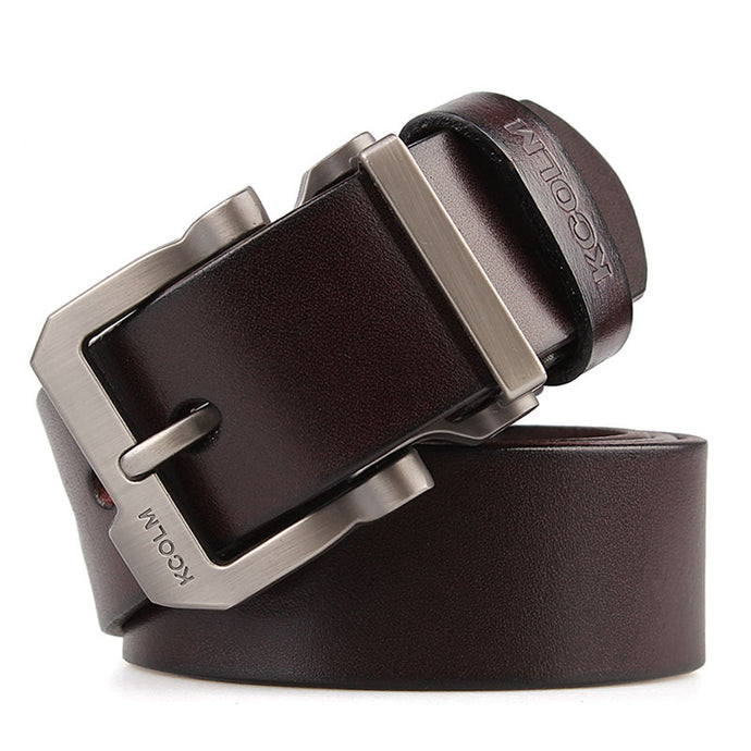 Cowhide leather brand men's belt
