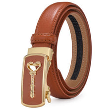 Load image into Gallery viewer, Love Key Shape Genuine Leather Women Belt