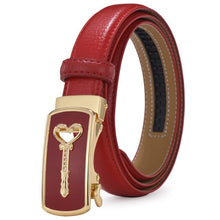 Load image into Gallery viewer, Love Key Shape Genuine Leather Women Belt